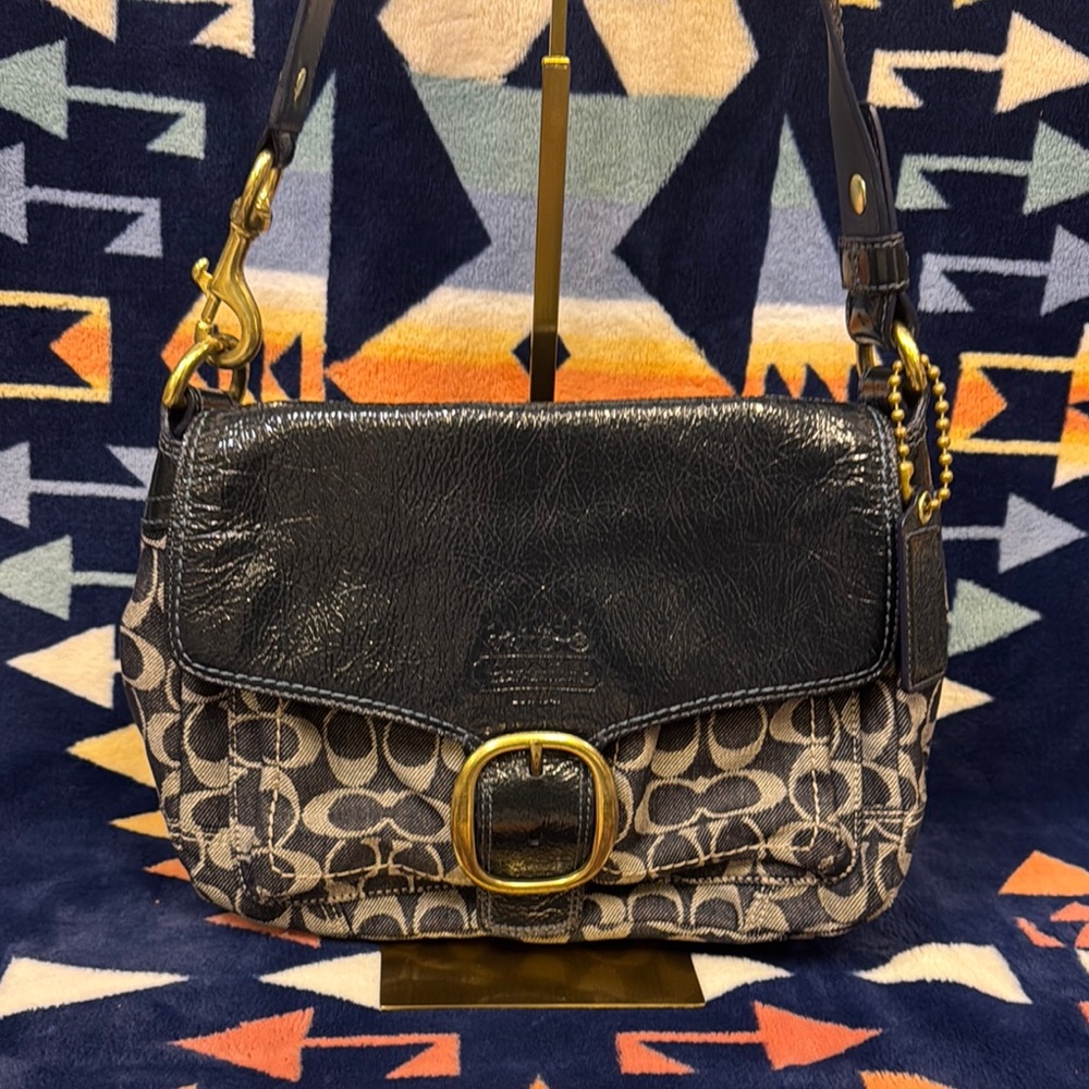 Coach Denim Signature Shoulder Bag